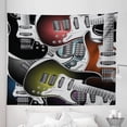 thumbnail image 1 of Popstar Party Tapestry, Pile of Graphic Colorful Electric Guitars Rock Music Stringed Instruments, Fabric Wall Hanging Decor for Bedroom Living Room Dorm, 5 Sizes, Multicolor, by Ambesonne, 1 of 1