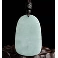 thumbnail image 6 of K-KED Natural Grade A Jade Jadeite Men Women Bless Lucky Lotus Guanyin Oblong Pendant, 6 of 7