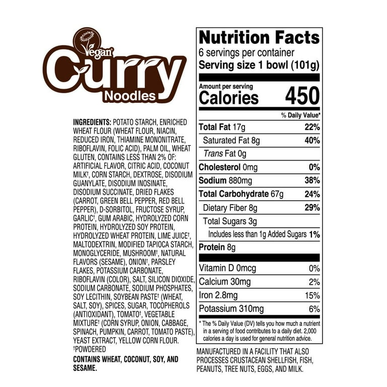 Nongshim Vegan Curry Ramen Noodle Soup Big Bowl, 3.56oz x 1 Count