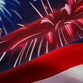 thumbnail image 5 of Manfei Fireworks American Flag Kitchen Curtains,Patriotic Theme Black Out Curtains Pack of 2 (42x63 Each),Red White Navy, 5 of 7