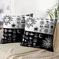 thumbnail image 4 of LALILO Throw Pillow Covers Sun With Woman Human Space Industrial Black Cushion Cover 18" x 18", 2 Pack, 4 of 6
