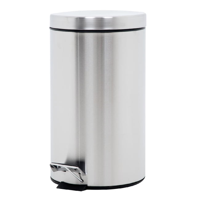 Bote de Basura Metalico ColorHome Acero Inox Con Pedal Cocina 12L gris