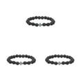 thumbnail image 1 of Wweixi Bracelet de Perles Exquis à Grand Application pour Polyvalence Pierre Volcanique Exquise 3ensemble, 1 of 6