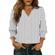 thumbnail image 3 of TaTaai Women's Fashion Spring And Summer Button Up Cardigan 3/4 Quarter Sleeve Jacket V-neck Top/shirt Gift, 3 of 6