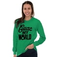 thumbnail image 3 of Guac World Guacamole Avocado Foodie Long Sleeve TShirt Men Women Brisco Brands 2X, 3 of 6