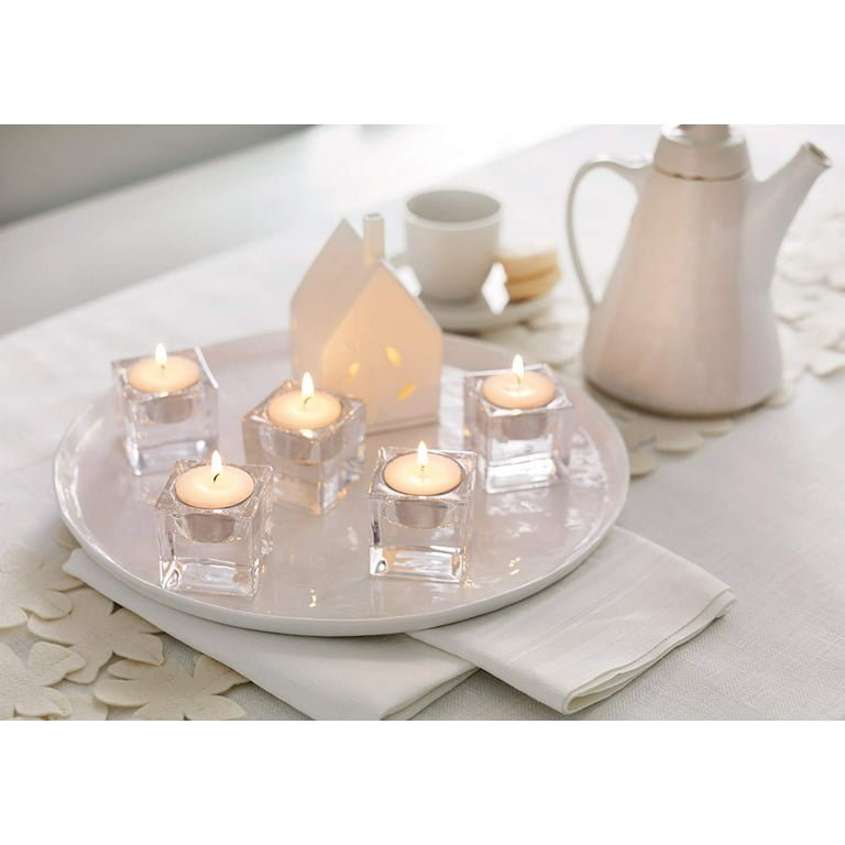Lner 100 Pack Unscented White Tea light Candles Burns Aprx. 3.5 Hour 
