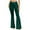 Dark Green, variant on Womens High Waist Flare Pants, Wide Leg Bootcut Yoga Pants Soft Lounge Casual Slim Solid Color Workout Pants