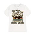 thumbnail image 3 of Men'S Casual Crew Neck T-Shirt with 1985 Vintage Tape Design Print for Summer Everyday Tshirt Retro Graphic Tee Comfortable Fit, 3 of 6