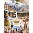 thumbnail image 5 of Purple Eucalyptus Leaves Table Cloth, Waterproof Tablecloth for Square Tables, Watercolor Spring Summer Botanical Reusable Washable Fabric Table Cover for Restaurant Kitchen Dining Tables 54"x54", 5 of 9