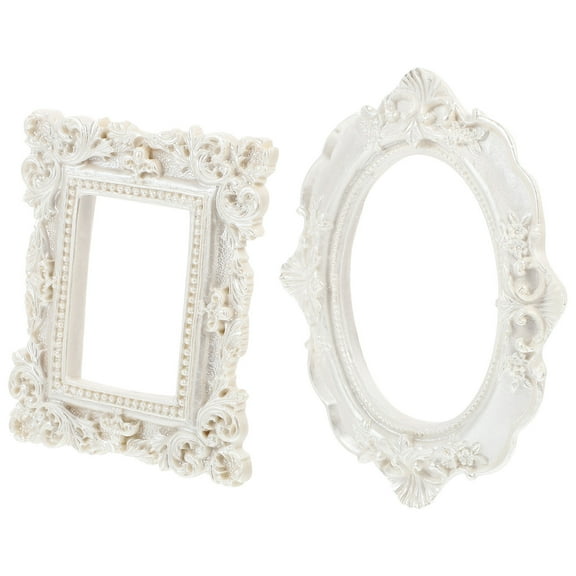 FESTFENDS 2pcs Vintage Photo Frame Elegant Decorative Picture Frame For Home Decor For Indoor And Outdoor Use Includes