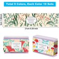 thumbnail image 6 of 90pcs Flower Wrap Tape 9 Styles Cartoon Flower Leaves Soap Paper Labels Crafts Wrapper Sleeves Covers Vertical Tags Soap Paper Tape Band for Handmade Soap Lotion Bars Bath Gift Wrapping, 6 of 9