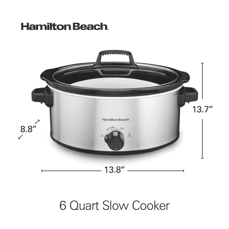  Hamilton Beach 3-Quart Slow Cooker With Dishwasher