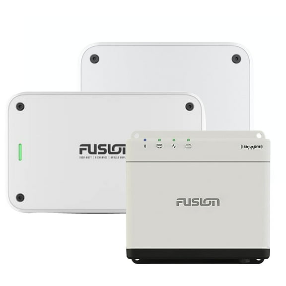 Fusion MS-WB670 Apollo Marine Entertainment System With Fusion MS-AP61800 Apollo 6 Channel and MS-AP41200 4 Channel Amplifiers