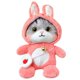 thumbnail image 1 of Peluche de gato de 30 cm, almohadas rellenas, juguetes de peluche suaves, animal de peluche de gato para sofá Luz roja, 1 of 8
