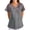 Light Gray, variant on Scrubs for Women V Neck Short Sleeve Scrubs Tops Casual Sunflower Floral Print Workwear Blouse with Pockets Work Shirts Uniform Comfortable Nursing Tunic(S-5XL)