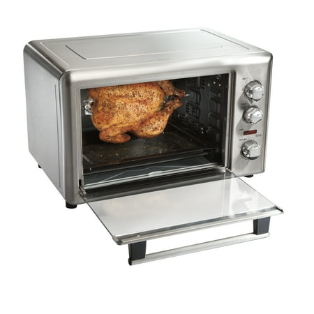 Hamilton Beach Countertop Oven with Convection and Rotisserie, Baking, Broil, Extra Large Capacity, Stainless Steel, 31103