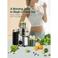 HOUSNAT Quiet Power Juicer Machine, 3'' Wide Mouth, 3Speed Control, Easy Clean, NonSlip Black