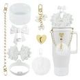 thumbnail image 7 of Shoreew 8Pcs Bling Cup Accessories for 8-46oz Tumbler Silicone Cup Boot Cute Bowknot Straw Topper Handle Strap Charms for Water Bottles, 7 of 7