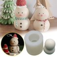 thumbnail image 1 of asddcavvf Snowman Candle Silicone DIY Handmade Floating Candle Holders, 1 of 4