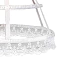 thumbnail image 6 of Women 2 Hoops Pannier Petticoat Skirt Ruffles Birdcage Hollow Out for Lolita Wedding Bridal Dress Cosplay Accessories white, 6 of 7
