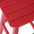 thumbnail image 5 of Costaelm Paradise 24" Outdoor Patio HDPE Square Counter High Backless Bar Stool, Red, 5 of 8