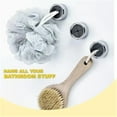 thumbnail image 6 of No-Drill Silicone Towel Grabber Hook, Self-Adhesive Wall Hook for Bathroom Kitchen Door, Reusable Laundry Bag Holder, teen-Safe Chrome-Finish Utility Hook for Robes, Keys, Loofah, A Suspended Frame, 6 of 9