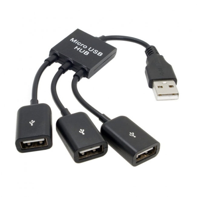 frugter kassette Vild CY USB 2.0 to 3 Ports Hub Cable Bus Power 1 to 3 for Laptop Notebook PC  Mouse Disk Printer - Walmart.com
