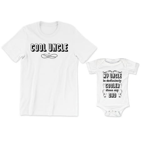 

Cool Uncle Men s T-Shirt Funny Graphic Tee My Uncle is Definitely Cooler Than My Dad Baby Bodysuit Kids Toddler Shirt