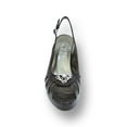 thumbnail image 2 of FLORAL Sue Women's Wide Width Slingback Peep Toe Dress Pump BLACK 7.5, 2 of 6