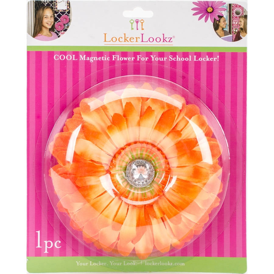 LockerLookz Locker Flower 5.75", Orange Daisy