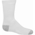 thumbnail image 6 of Hanes Boys' Uniform Crew, Moisture-Wicking Socks, Cushioned Foot Bottoms, White, 10-Pack, Clothing Size: Large, 6 of 6