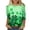A#Green, variant on Saint Patricks Day Shirt Women Casual Round Neck Tshirts Shamrock Graphic Tees 3/4 Sleeve Loose Fit Blouse Festival Tops