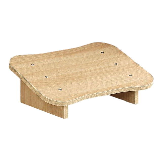 Taburete de reposapiés diseño inclinado pie de madera maciza estable ergonómico antideslizante 40x30x14cm Zulema Reposapiés debajo del escritorio