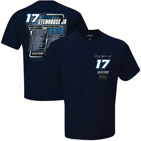 Ricky Stenhouse Jr. Checkered Flag 2018 Monster Energy NASCAR Cup Series Race Schedule T-Shirt -