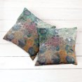 thumbnail image 2 of Ambesonne Ethnic Throw Pillow Cover 2 Pack, Mandala and Peacock Feathers, 20", Multicolor, 2 of 6