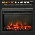 thumbnail image 4 of 24" Electric Fireplace Insert, Retro Recessed Fireplace Heater with Realistic Flame, Remote Control and Adjustable Brightness, 750/1500W, Black, 4 of 7