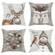 thumbnail image 2 of Funda de almohada con decoración navideña, diseño de muñeco de nieve y cervatillo, adecuada para el hogar, la habitación, el sofá, funda de cojín, regalo festivo, 2 of 5