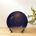 thumbnail image 6 of Disketp Gold Black Glitter Ceramic Plate Dinner Plates Bone China Decorative Plates Art Ceramic Ornaments for Wall Hanging Decoration -7in, 6 of 6
