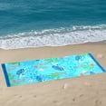 thumbnail image 5 of Mainstays Oversized Cotton Beach Towel, 72 in x 36 in, Sea Turtles, 5 of 5