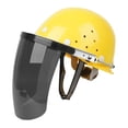 thumbnail image 4 of Protector facial con casco protector, portátil, antisalpicaduras, para cocinar visera gris, 4 of 8