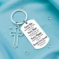 thumbnail image 2 of Christian Gifts for Women Men Cross Christian Keychain Accessories for Women Men Faith Religious Baptism Gifts for Friends Pastor Catholic Bible Verse keychain for Easter Birthday Gift for Womens, 2 of 6