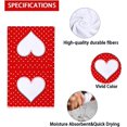 thumbnail image 6 of Love Heart Polka Dot Kitchen Dish Towels, 18 x 26 Inch Seasonal Valentine''s Day Anniversary Weing Decoration Tea Towels for Cooking Baking Set of 2, 6 of 6
