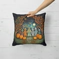 thumbnail image 2 of Papel Picado Skeletons Spooky Halloween Fabric Decorative Pillow 18 in x 18 in, 2 of 5
