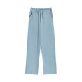 thumbnail image 4 of Wyobmus Women's Cotton Lounge Pants Soft Lightweight Sleep Pants With Pockets Solid Pajama Bottoms Blue, 4 of 5