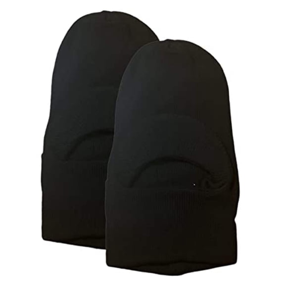 2 Pack, 1 Hole Balaclava Beanie Heavy Duty Full Face Mask with Visor Winter Hat for Men and Women - One Size Fits Most.