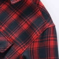 thumbnail image 6 of YueHuiYing Men Casual Loose Lined Thicker Plaid Button Pocket Long Sleeve Turn-Down Collar Shirt Jacket, 6 of 9
