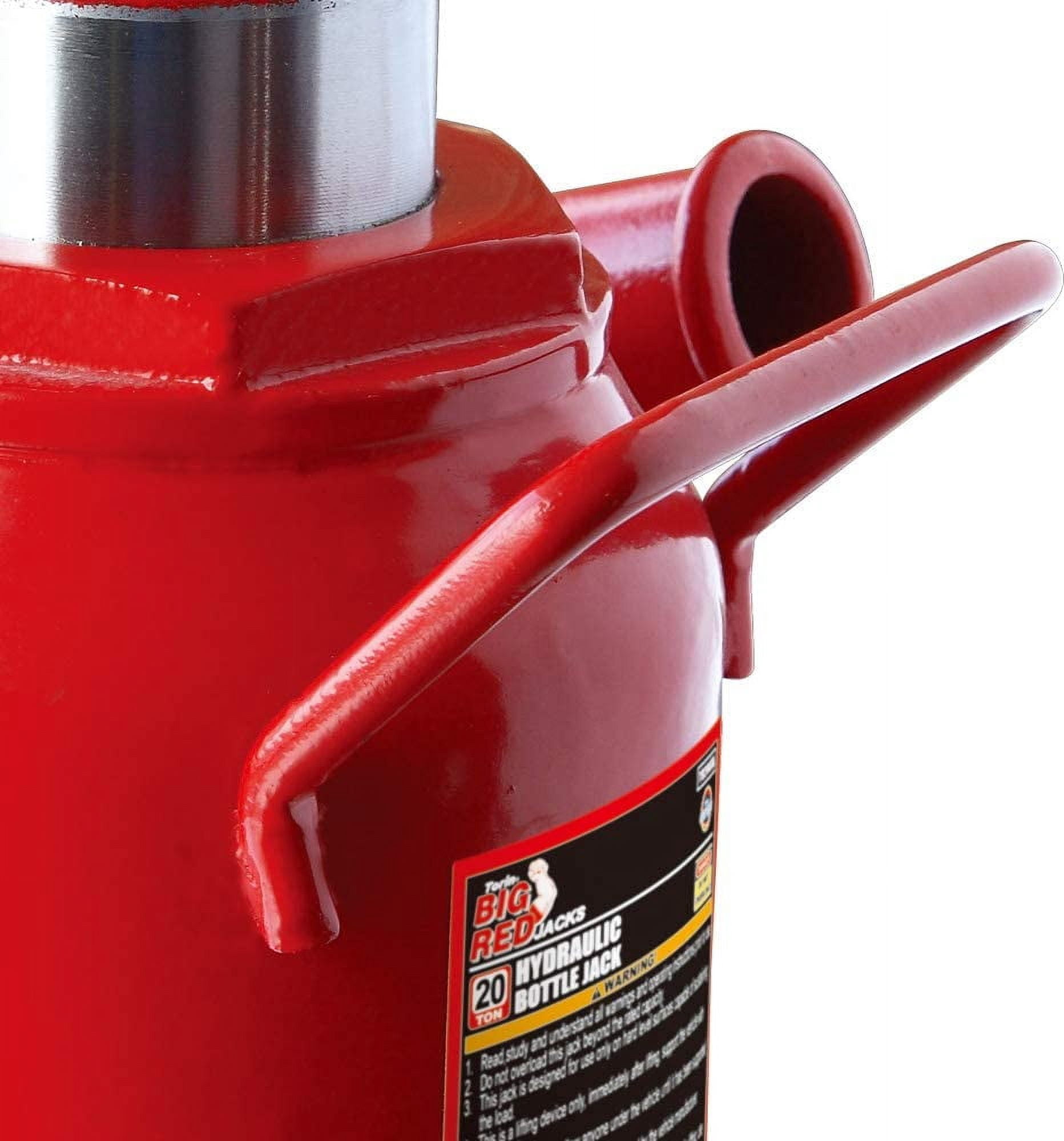 Big Red 20 Ton Hydraulic Low Profile Bottle Jack, DMT92007A, Heavy-Duty Steel