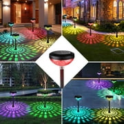 6 Pack Solar Pathway Lights, LED Solar Powered Garden Lights, Outdoor Solar Lights for Walkway Yard Landscape (Color Changing & Warm White)