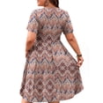 thumbnail image 5 of WellSize Summer Plus Size Dresses for Women Short Sleeve A-Line Midi Dresses Casual Floral Print Beach Dress with Pockets, 5 of 8