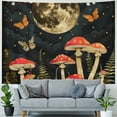 thumbnail image 4 of Orinice Mushrooms Butterflies Moon Tapestry Wall Hanging Unique Style for Home Wall Decor Art Living Room Bedroom Apartment Farmhouse Dorm 50x40inch, 4 of 6